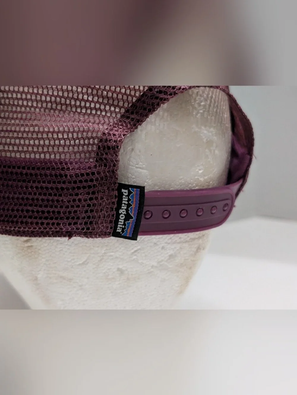 Patagonia Women's P-6 Logo Trucker Mesh Hat Snapback Plum One Size